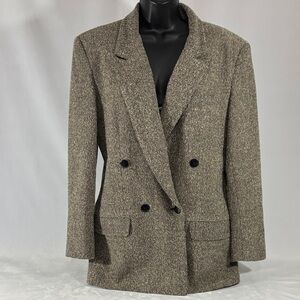 Vintage 80’s 90’s Collectible Blazer Giorgio Sant’Angelo Wool Herringbone